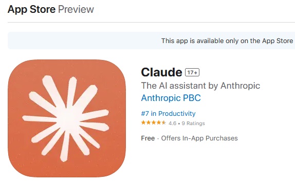 Claude 3 iOS App